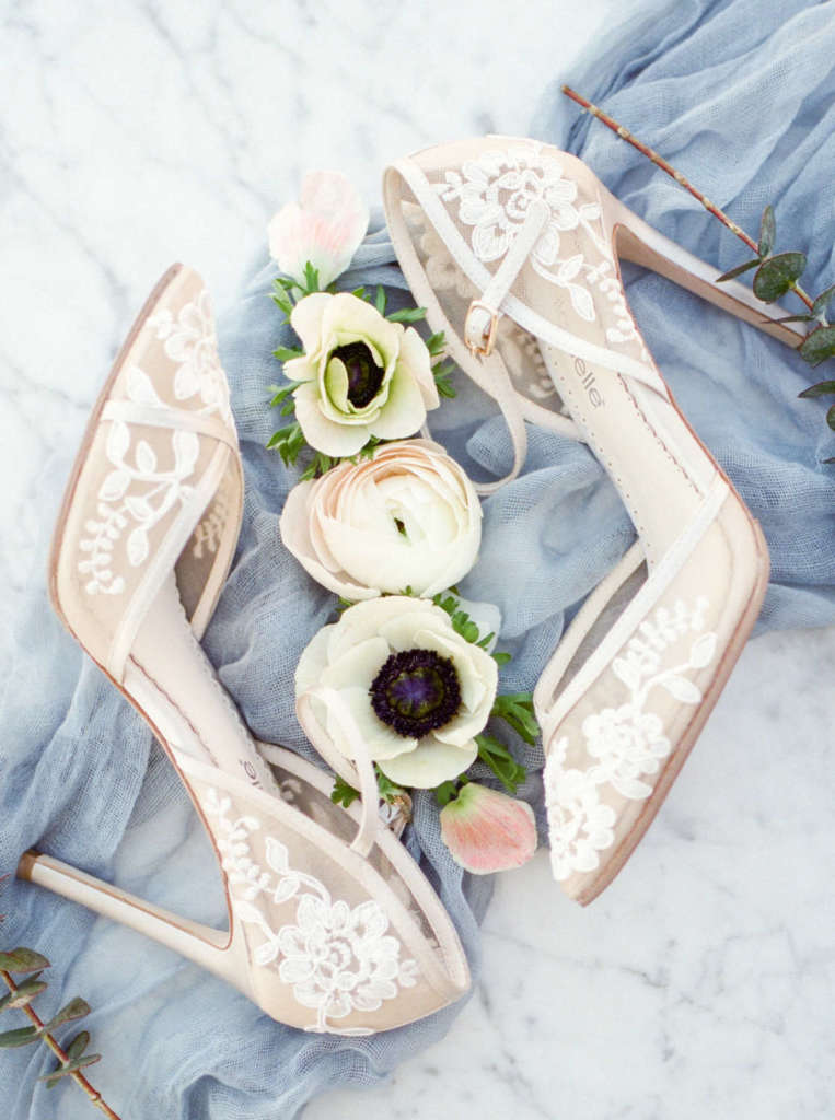 wedding flatlay with shoes