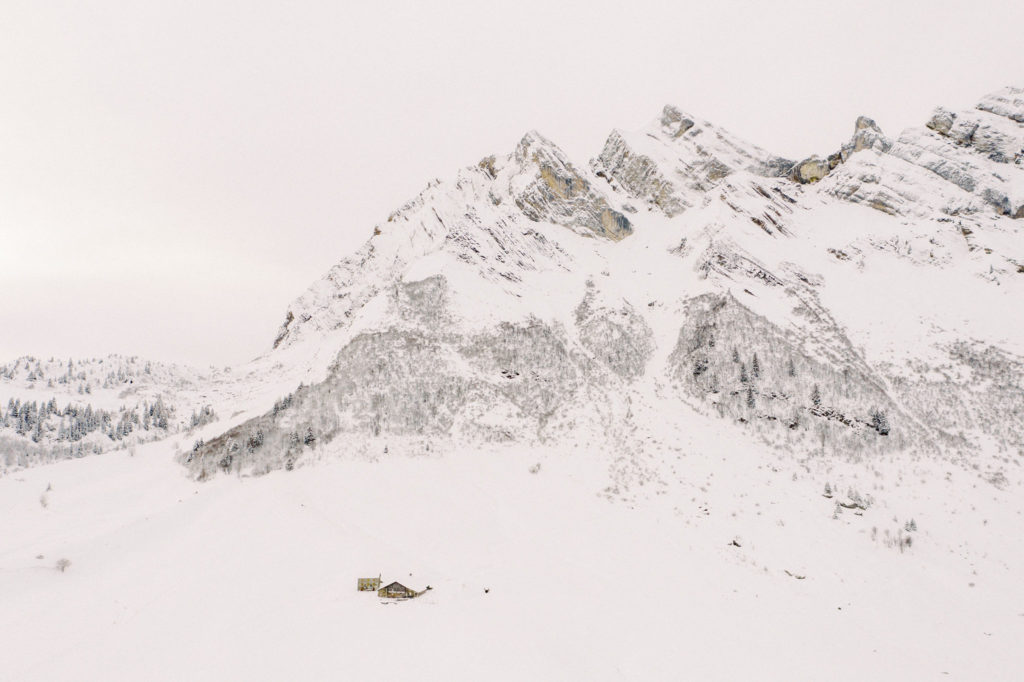 mariage sous la neige, mariage à la montagne