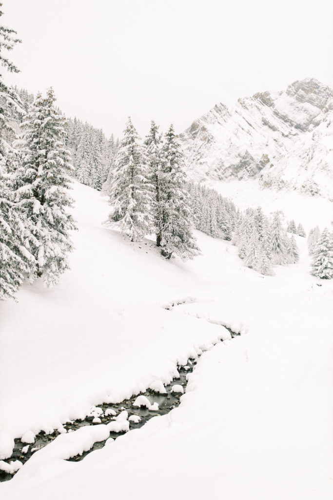 mariage sous la neige, mariage à la montagne