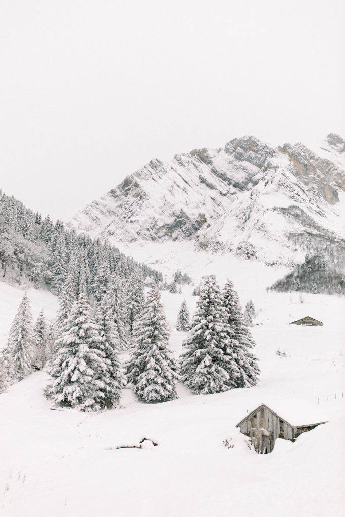 mariage sous la neige, mariage à la montagne